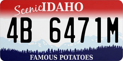 ID license plate 4B6471M