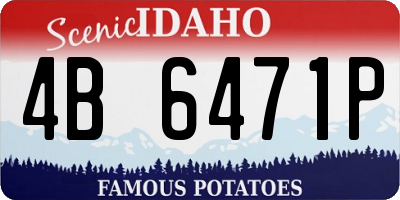 ID license plate 4B6471P