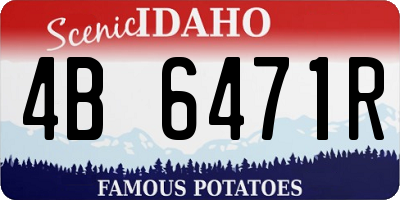 ID license plate 4B6471R