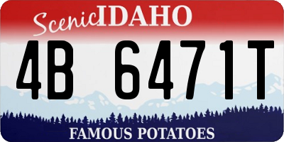 ID license plate 4B6471T