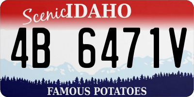 ID license plate 4B6471V
