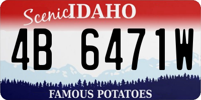 ID license plate 4B6471W