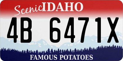 ID license plate 4B6471X