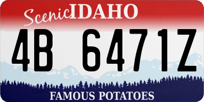 ID license plate 4B6471Z