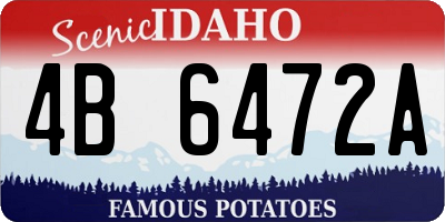 ID license plate 4B6472A