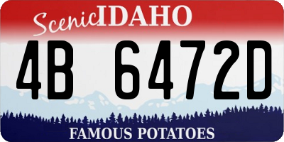 ID license plate 4B6472D