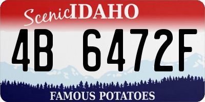 ID license plate 4B6472F