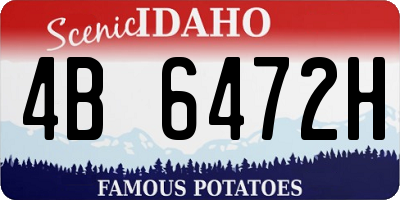 ID license plate 4B6472H