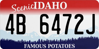 ID license plate 4B6472J