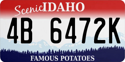 ID license plate 4B6472K