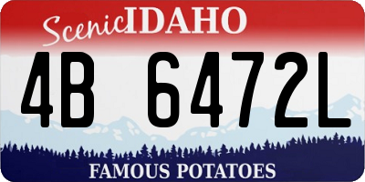 ID license plate 4B6472L