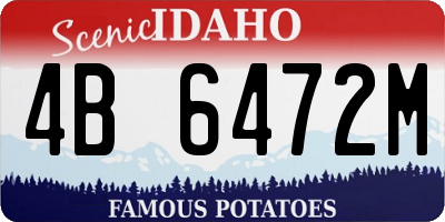 ID license plate 4B6472M