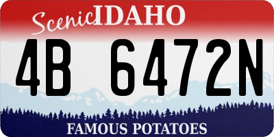 ID license plate 4B6472N