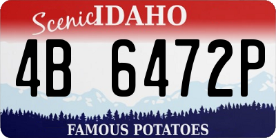 ID license plate 4B6472P