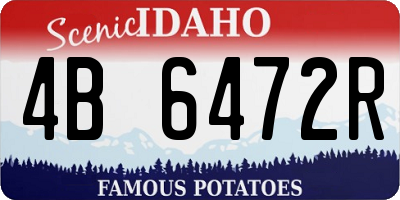 ID license plate 4B6472R