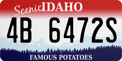 ID license plate 4B6472S