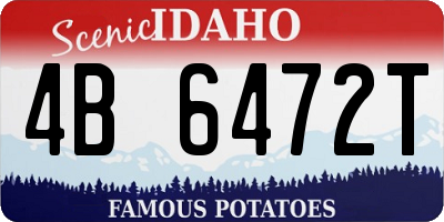 ID license plate 4B6472T