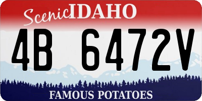 ID license plate 4B6472V