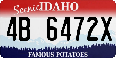 ID license plate 4B6472X