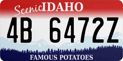 ID license plate 4B6472Z