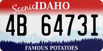 ID license plate 4B6473I