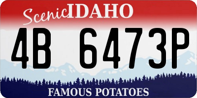 ID license plate 4B6473P