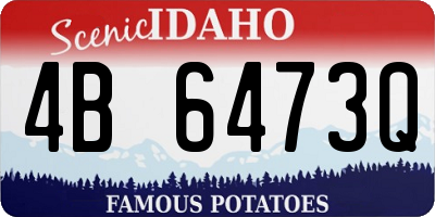 ID license plate 4B6473Q