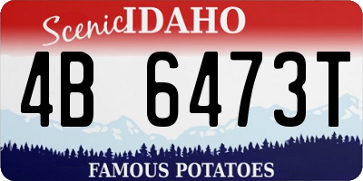 ID license plate 4B6473T