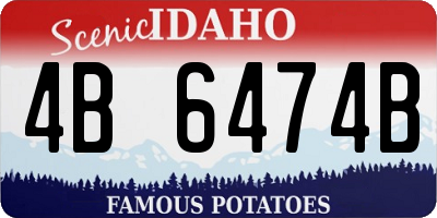 ID license plate 4B6474B