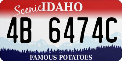 ID license plate 4B6474C