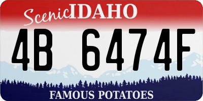 ID license plate 4B6474F