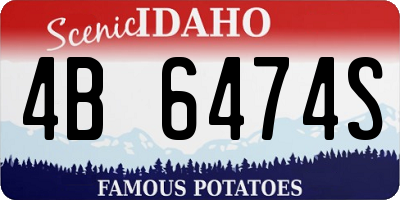 ID license plate 4B6474S