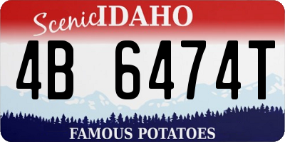 ID license plate 4B6474T
