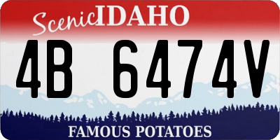 ID license plate 4B6474V