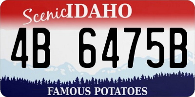 ID license plate 4B6475B