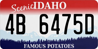 ID license plate 4B6475D