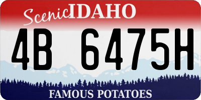 ID license plate 4B6475H