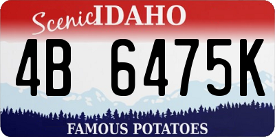 ID license plate 4B6475K