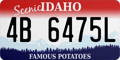 ID license plate 4B6475L