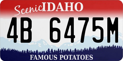 ID license plate 4B6475M