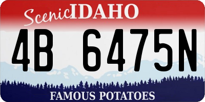 ID license plate 4B6475N