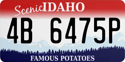ID license plate 4B6475P