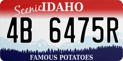 ID license plate 4B6475R