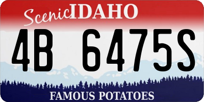 ID license plate 4B6475S