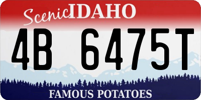 ID license plate 4B6475T