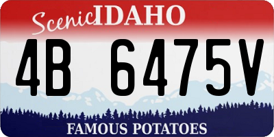 ID license plate 4B6475V