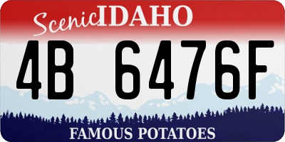 ID license plate 4B6476F