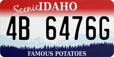 ID license plate 4B6476G