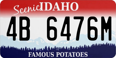 ID license plate 4B6476M