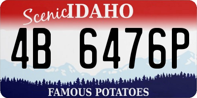ID license plate 4B6476P